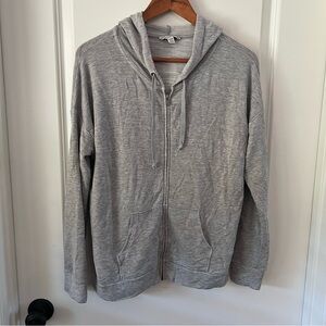 American Eagle Outfitters Light Gray Zip-Up Jacket